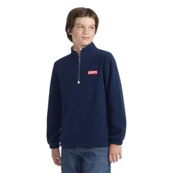 Levi's® Boys' Polar Fleece Quarter-Zip Pull-Over - Navy Blue XS