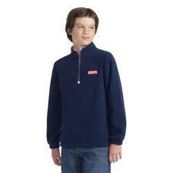 Levi's® Boys' Polar Fleece Quarter-Zip Pull-Over - Navy Blue XS