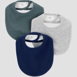 Carter's Just One You® Baby Boys' 3pk Bibs - Navy Gray/Green