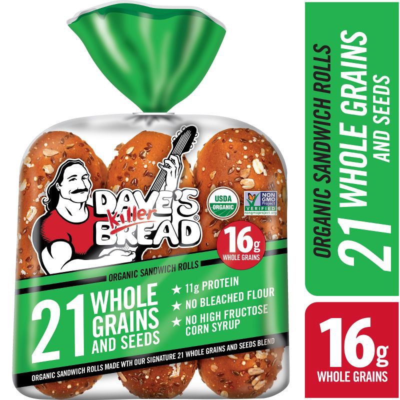 slide 2 of 8, Dave's Killer Bread 21 Whole Grains and Seeds Sandwich Rolls - 18oz, 18 oz
