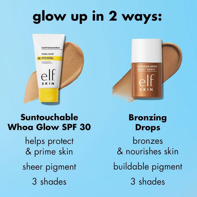slide 8 of 13, e.l.f. SKIN Bronzing Drops Mini - 0.33 fl oz, 0.33 fl oz