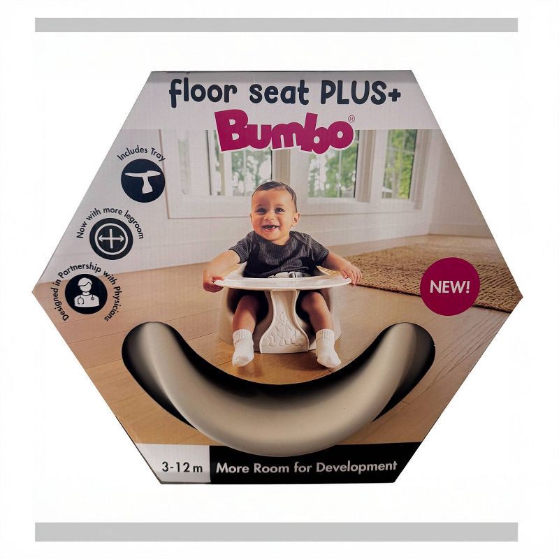 slide 17 of 17, Bumbo Floor Seat PLUS+ Floor Seat with Tray - Taupe, 1 ct
