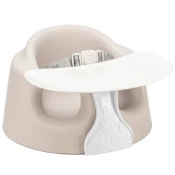 Bumbo Floor Seat PLUS+ with Tray Infant Positioning Seat - Taupe