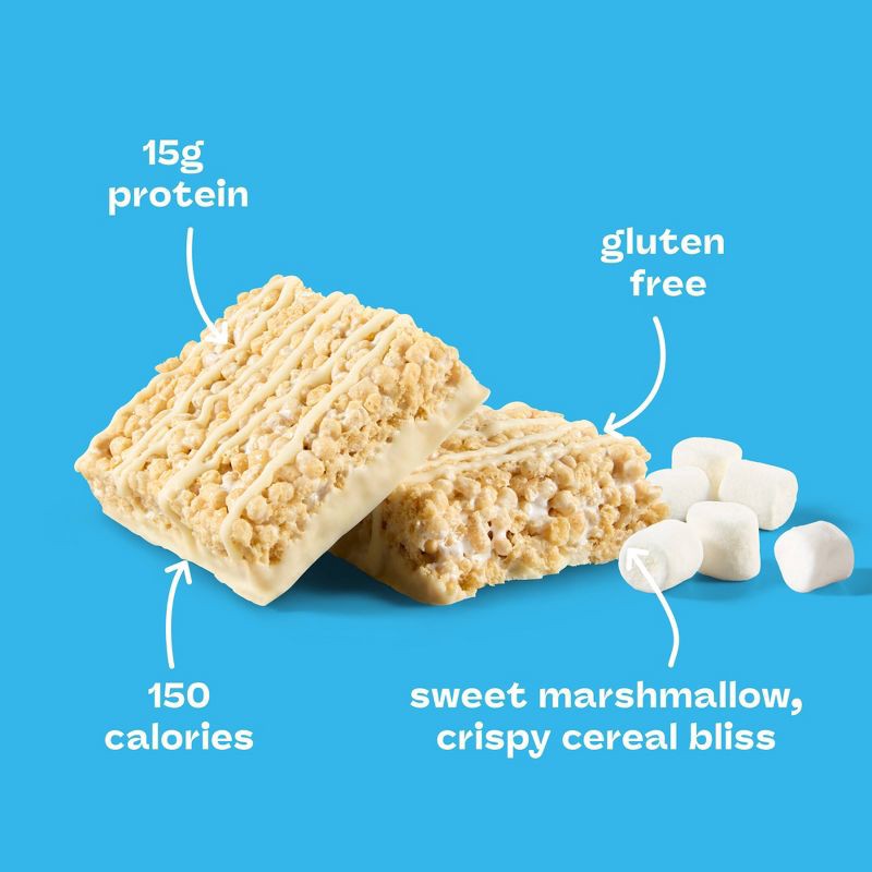 slide 6 of 8, think! Marshmallow Crunch High Protein Crispy Squares - 15g Protein - 1.48oz/4ct, 15 gram, 1.48 oz, 4 ct