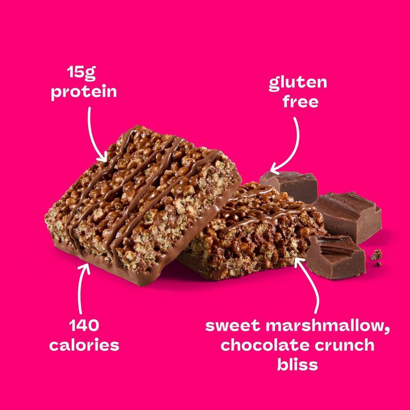 slide 6 of 8, think! Chocolate Crunch High Protein Crispy Squares - 15g Protein - 1.48oz/4ct, 15 gram, 1.48 oz, 4 ct