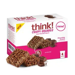 think! Chocolate Crunch High Protein Crispy Squares - 15g Protein - 1.48oz/4ct