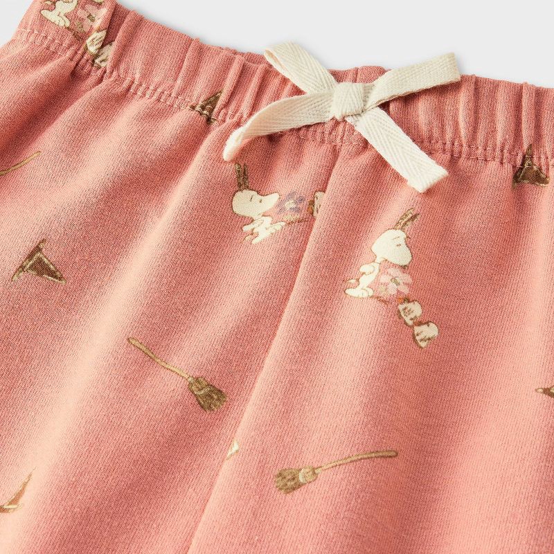 slide 7 of 9, Baby 2pc Little Snoopy Halloween Long Sleeve Bodysuit & Bottom Set - Pink 6-9M, 2 ct