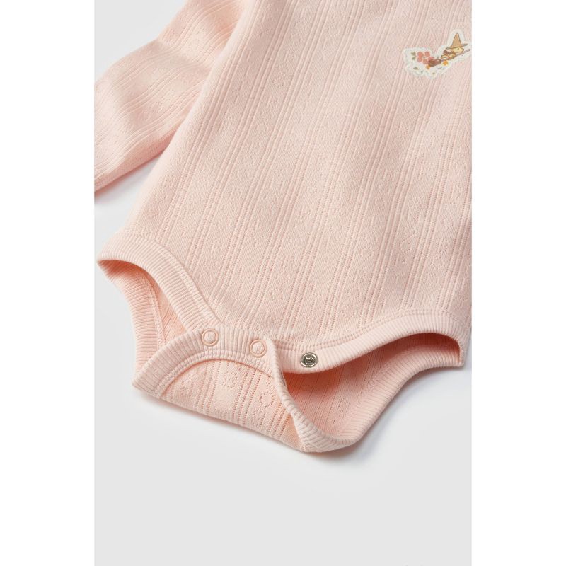 slide 9 of 9, Baby 2pc Little Snoopy Halloween Long Sleeve Bodysuit & Bottom Set - Pink 6-9M, 2 ct