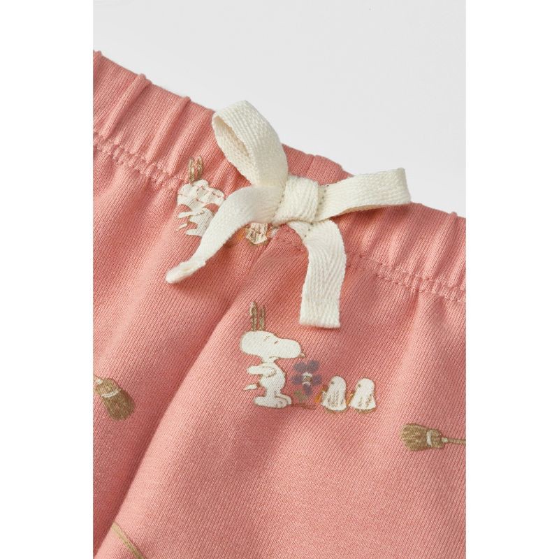 slide 5 of 9, Baby 2pc Little Snoopy Halloween Long Sleeve Bodysuit & Bottom Set - Pink 6-9M, 2 ct