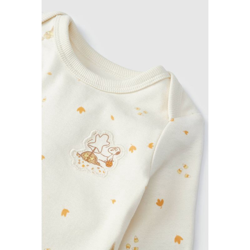 slide 11 of 12, Baby 2pc Little Snoopy Halloween Long Sleeve Bodysuit & Bottom Set - White 3-6M, 2 ct