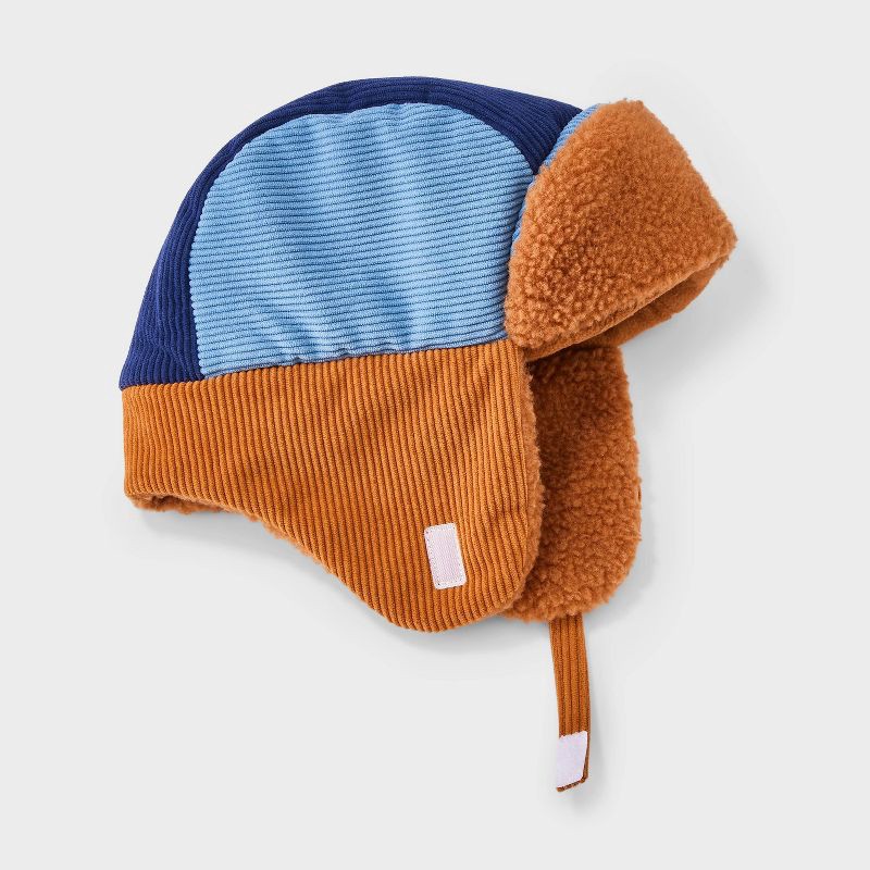 slide 2 of 3, Toddler Boys' Colorblock Corduroy Trapper Hat - Cat & Jack™ 12-24M, 1 ct
