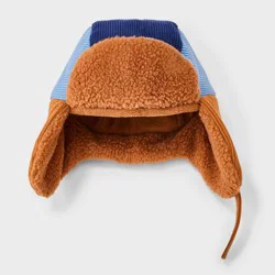 Toddler Boys' Colorblock Corduroy Trapper Hat - Cat & Jack™ 2T-5T