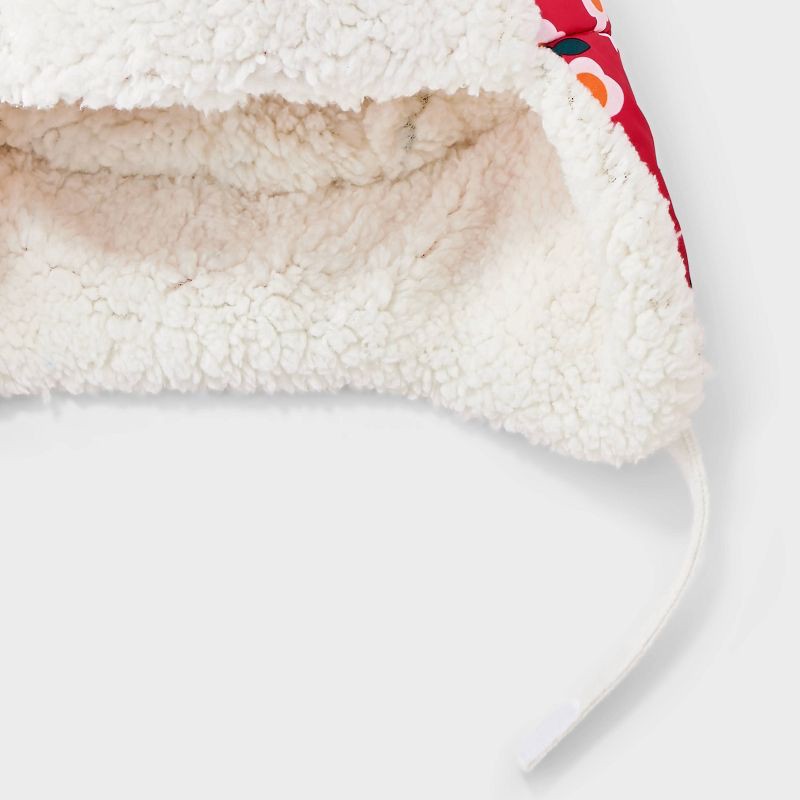 slide 3 of 3, Toddler Girls' Cozy Lined Quilted Floral Trapper Hat - Cat & Jack™ Pink 12-24M, 1 ct