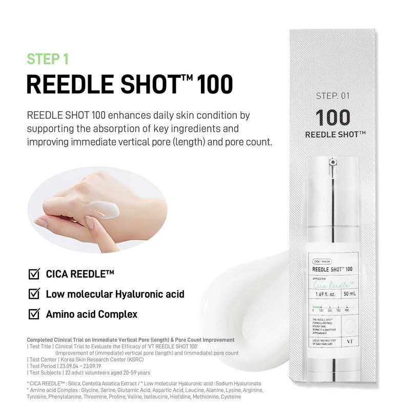 slide 4 of 8, VT Cosmetics Reedle Shot 100 2-Step Sheet Mask, 1 ct