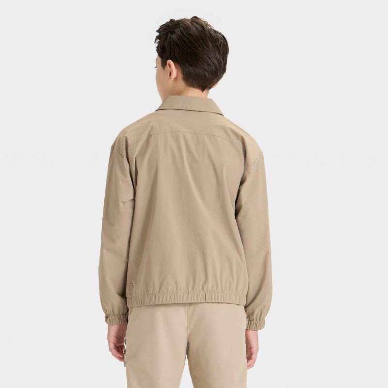 slide 2 of 3, Boys' Lightweight Jacket - All In Motion™ Tan XS, 1 ct