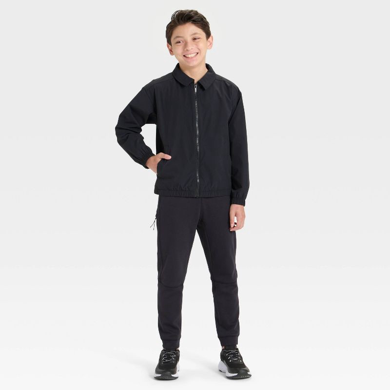 slide 3 of 3, Boys' Lightweight Jacket - All In Motion™ Black L, 1 ct