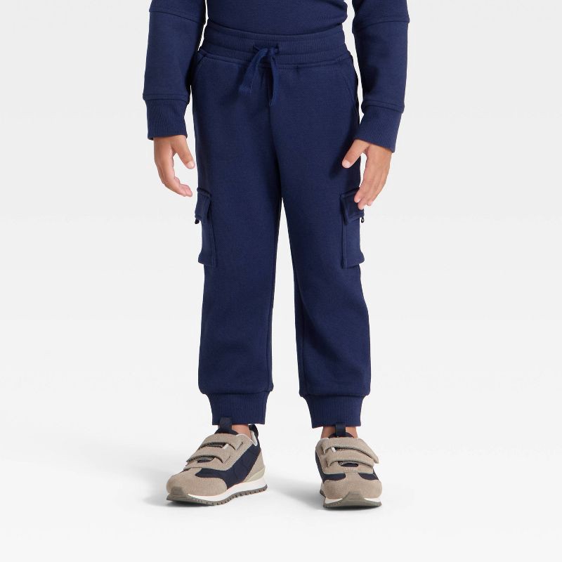 slide 4 of 4, Toddler Boys' Pocket Crewneck Sweatshirt and Joggers Set - Cat & Jack™ Navy Blue 12M, 1 ct
