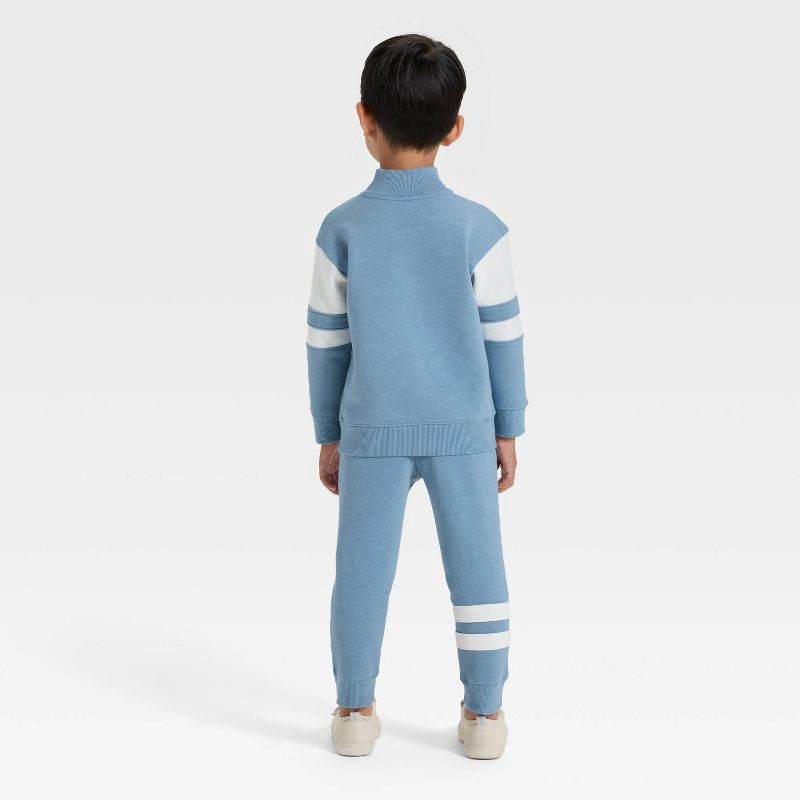 slide 2 of 4, Toddler Boys' Fleece Sweatshirt and Pants Set - Cat & Jack™ Steel Blue 3T, 1 ct