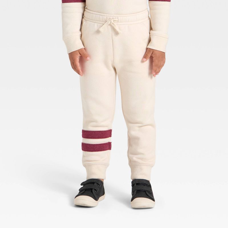 slide 4 of 4, Toddler Boys' Fleece Sweatshirt and Pants Set - Cat & Jack™ Beige 18M, 1 ct