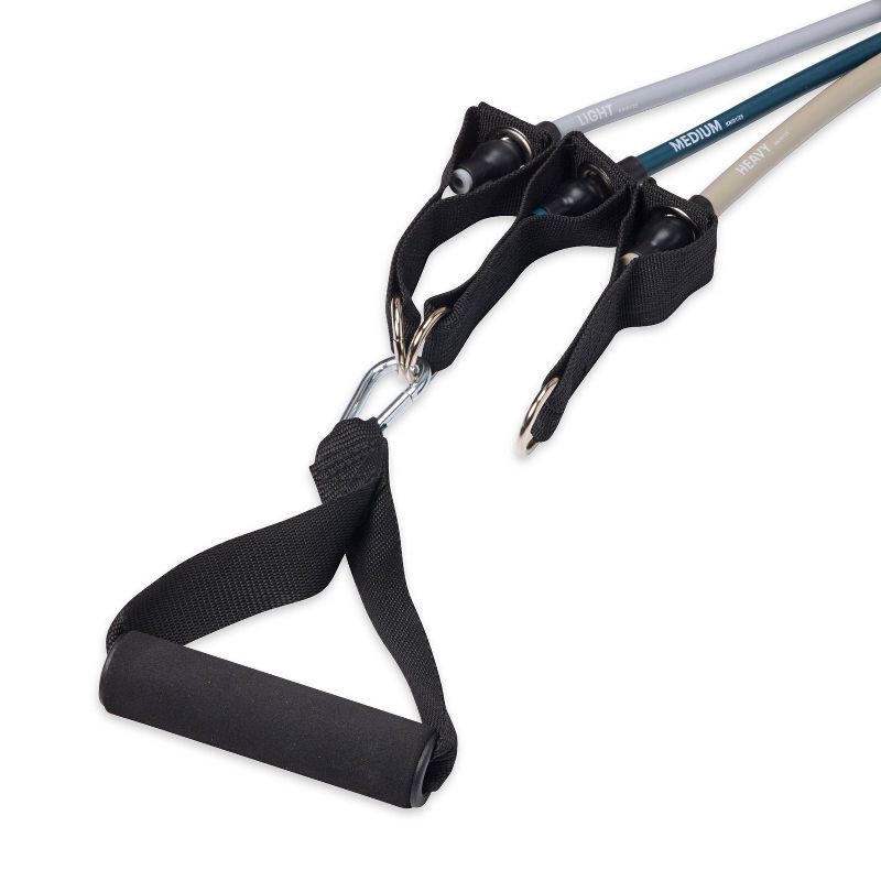 slide 3 of 9, Gaiam Studio Select Resistance Tube Gym in a Bag, 1 ct
