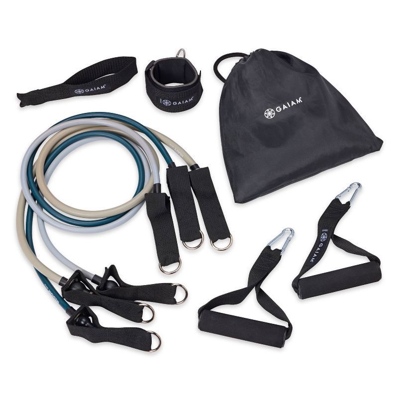 slide 5 of 9, Gaiam Studio Select Resistance Tube Gym in a Bag, 1 ct