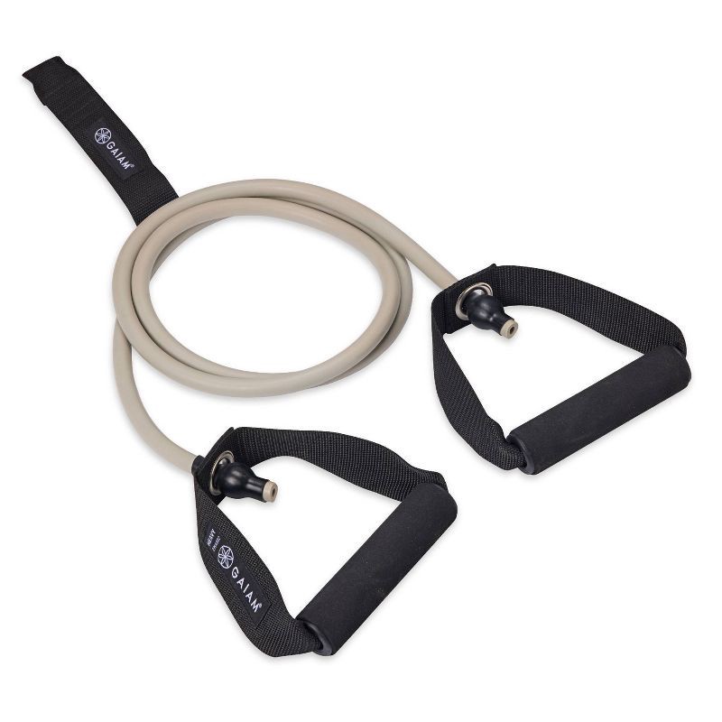 slide 1 of 6, Gaiam Studio Select Resistance Tube - Heavy - Gray, 1 ct