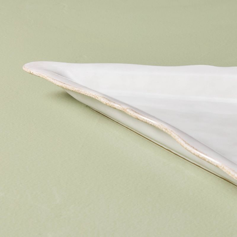 slide 3 of 3, Hearth & Hand with Magnolia 10"x13.5" Stoneware Tree Shape Cookie Plate Sour Cream - Hearth & Hand™ with Magnolia, 1 ct