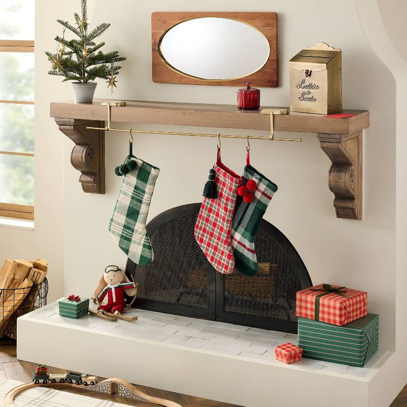 slide 2 of 3, Hearth & Hand with Magnolia 12.6" Brass Tabletop 'Letters to Santa' Mailbox - Hearth & Hand™ with Magnolia, 1 ct