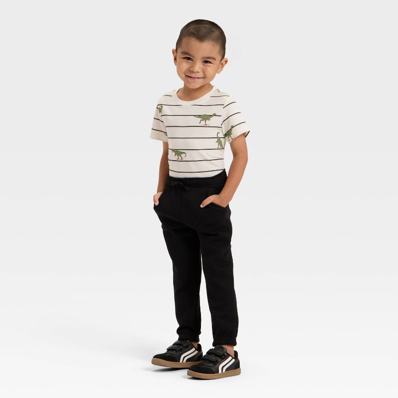 slide 3 of 3, Toddler Boys' Fleece Jogger Pants - Cat & Jack™ Black 2T, 1 ct