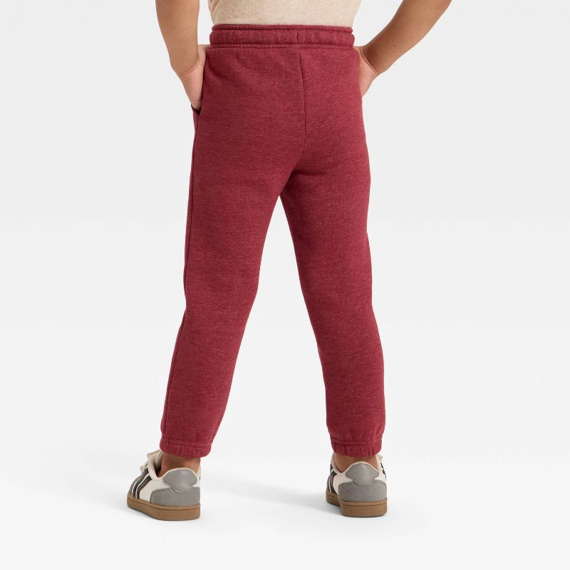 slide 2 of 3, Toddler Boys' Fleece Jogger Pants - Cat & Jack™ Maroon 18M, 1 ct