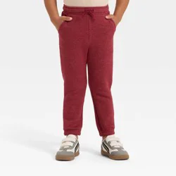 Toddler Boys' Fleece Jogger Pants - Cat & Jack™ Maroon 3T