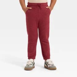 Toddler Boys' Fleece Jogger Pants - Cat & Jack™ Maroon 3T