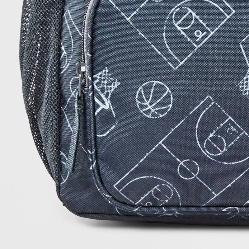 slide 4 of 4, Boys' 16" Two Pocket Basketball Printed Backpack - Cat & Jack™ Charcoal Gray, 1 ct