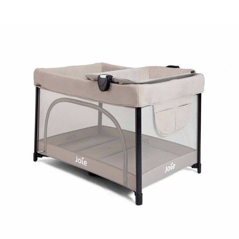 slide 1 of 12, Joie Sesame LX One-Hand Fold Playard with Bassinet & Folding Changer - Dove, 1 ct