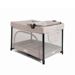 Joie Sesame LX One-Hand Fold Playard with Bassinet & Folding Changer - Dove