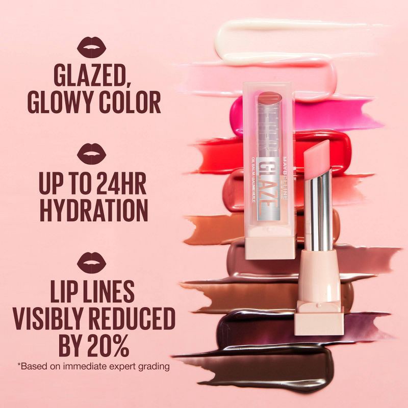 slide 4 of 7, Maybelline Lifter Glaze Hydrating Lip Oil Balm with Hyaluronic Acid - Pink Drip - 0.1 oz, 0.1 oz