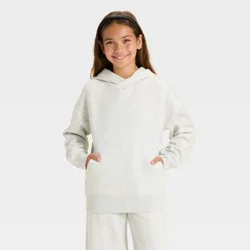 Girls' Oversized Fleece Hoodie Sweatshirt - art class™ Gray XL