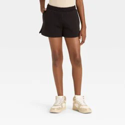 Girls' Fleece Shorts - art class™ Black XL
