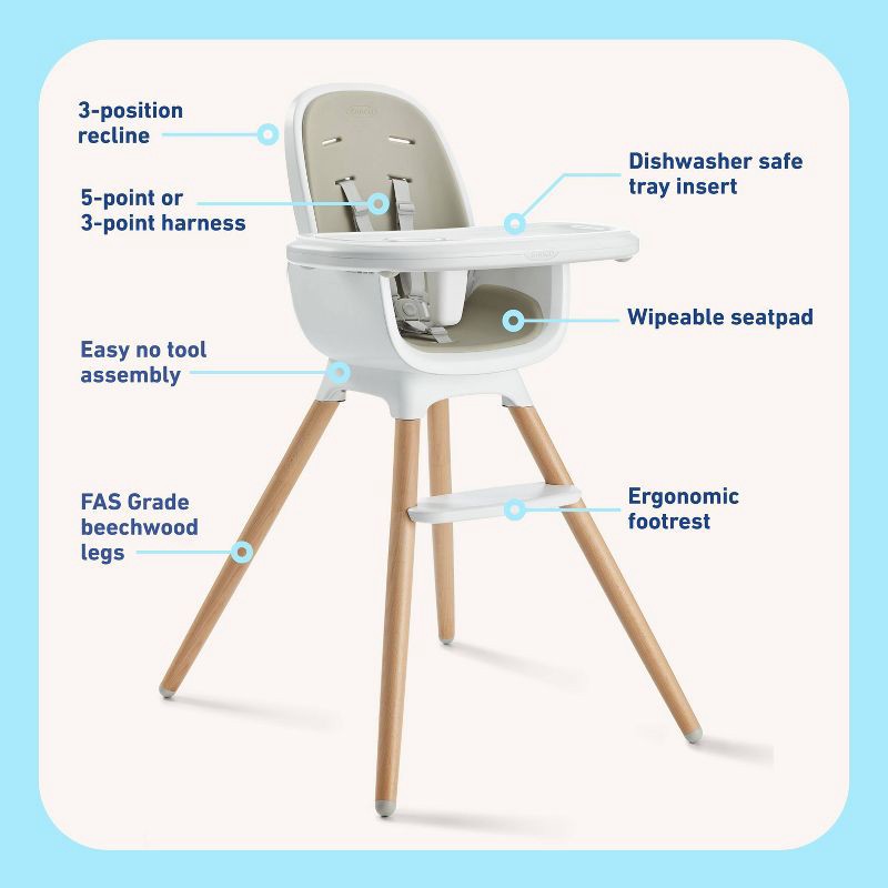 slide 6 of 7, Graco Table2Table Lux Highchair, Rhodes, 1 ct