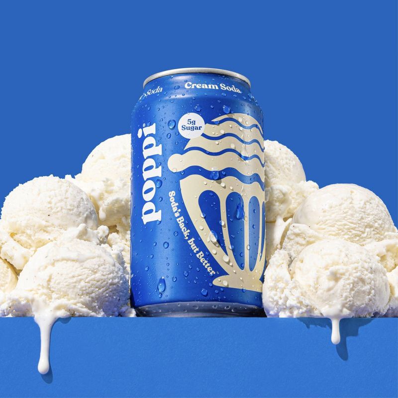 slide 3 of 5, poppi Cream Soda Prebiotic Soda - 12 fl oz Can, 12 fl oz