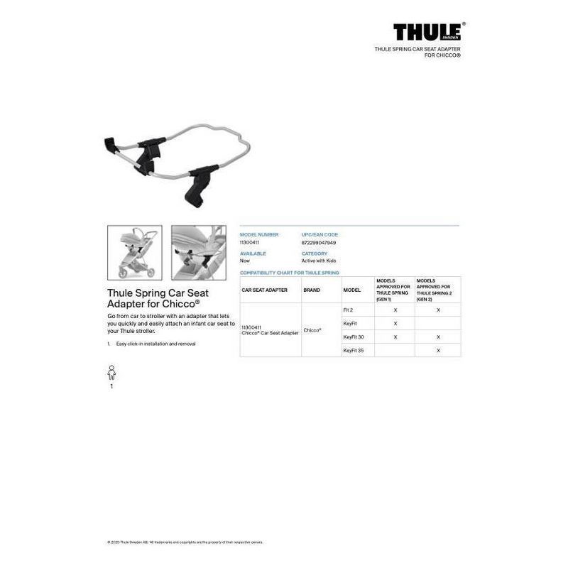 slide 16 of 16, Thule Spring 2.0 Foldable Baby Stroller - Mid Blue, 1 ct