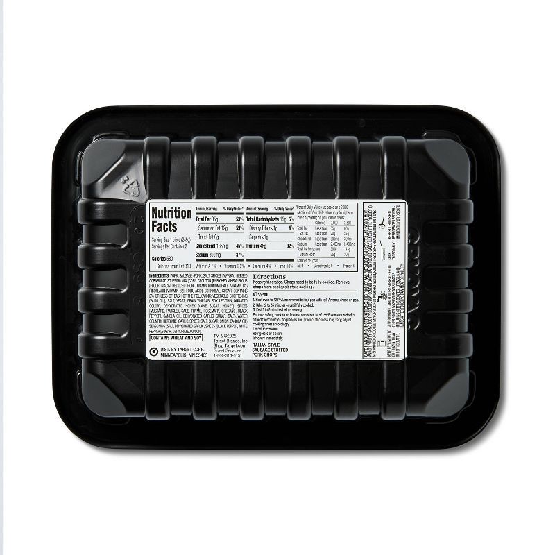 slide 2 of 3, Italian-Style Sausage Stuffed Pork Chops - 17.6oz/2ct - Good & Gather™, 2 ct; 17.6 oz