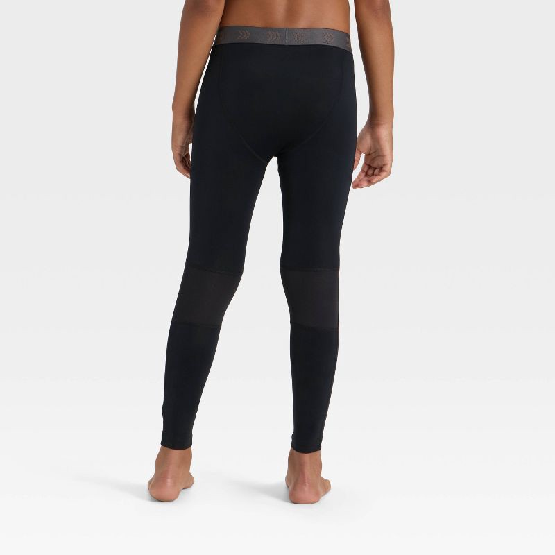 slide 2 of 3, Boys' Fitted Tight Leggings - All In Motion™ Black L, 1 ct