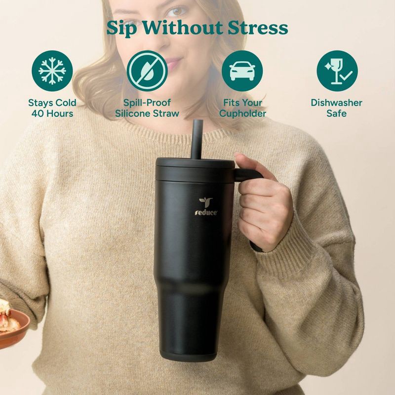 slide 3 of 6, Reduce 40oz Chiller Vacuum Insulated Stainless Steel Spill-Proof Tumbler Phantom, 40 oz