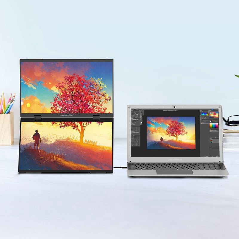 slide 7 of 10, Packard Bell airFrame 15.6" Dual Screen Portable Full HD Monitor, 1 ct