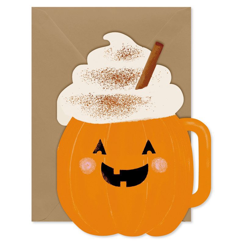 slide 1 of 4, American Greetings 10ct Blank Fall Cards Pack Pumpkin Mug, 10 ct