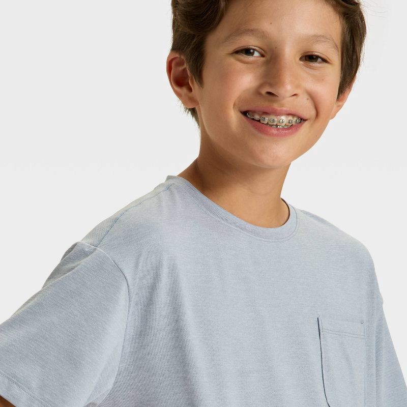 slide 3 of 3, Boys' Ventilated Pocket T-Shirt - All In Motion™ Sage Green XS, 1 ct