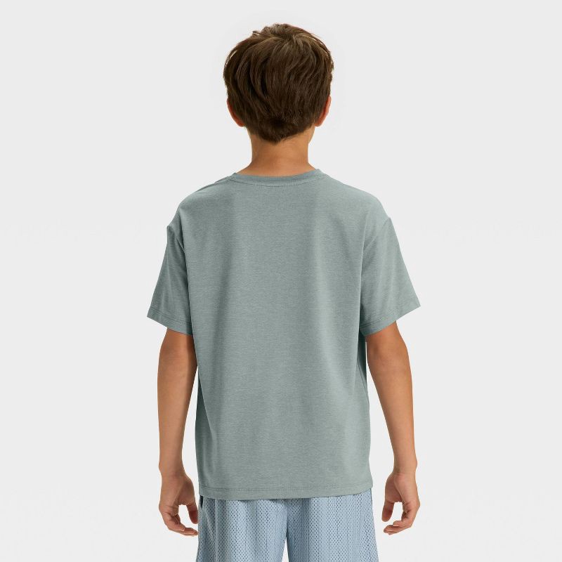 slide 2 of 3, Boys' Ventilated Pocket T-Shirt - All In Motion™ Sage Green L, 1 ct