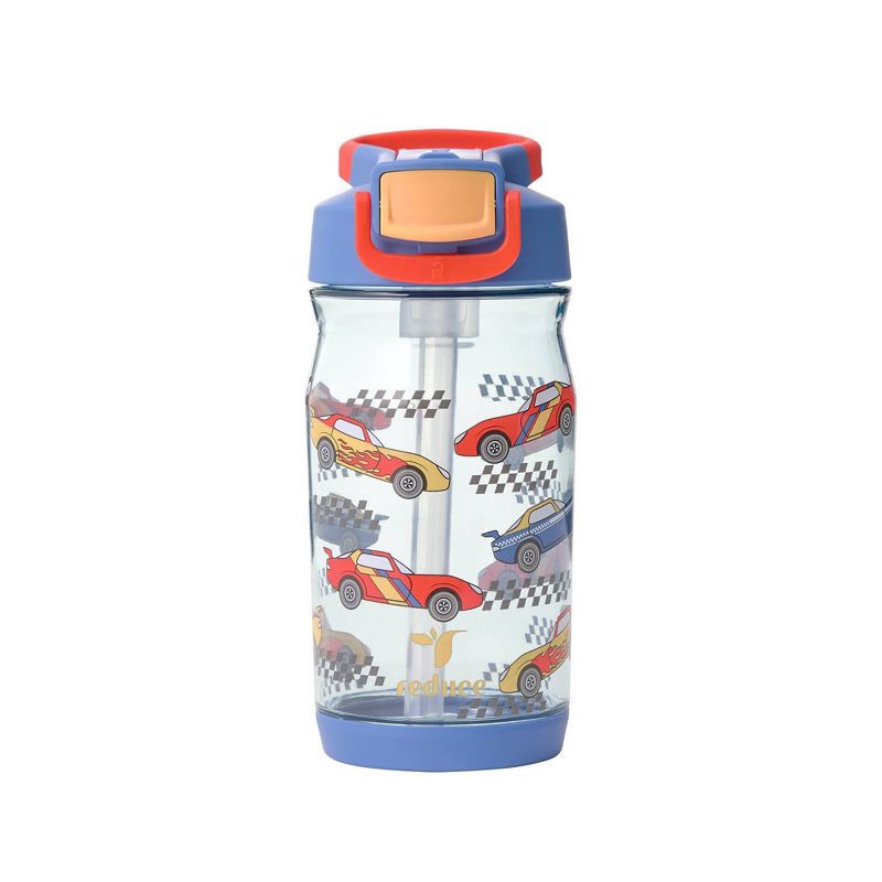 slide 1 of 6, Reduce 14oz Hydrate Tritan Kids' Water Bottle Race Track, 14 oz