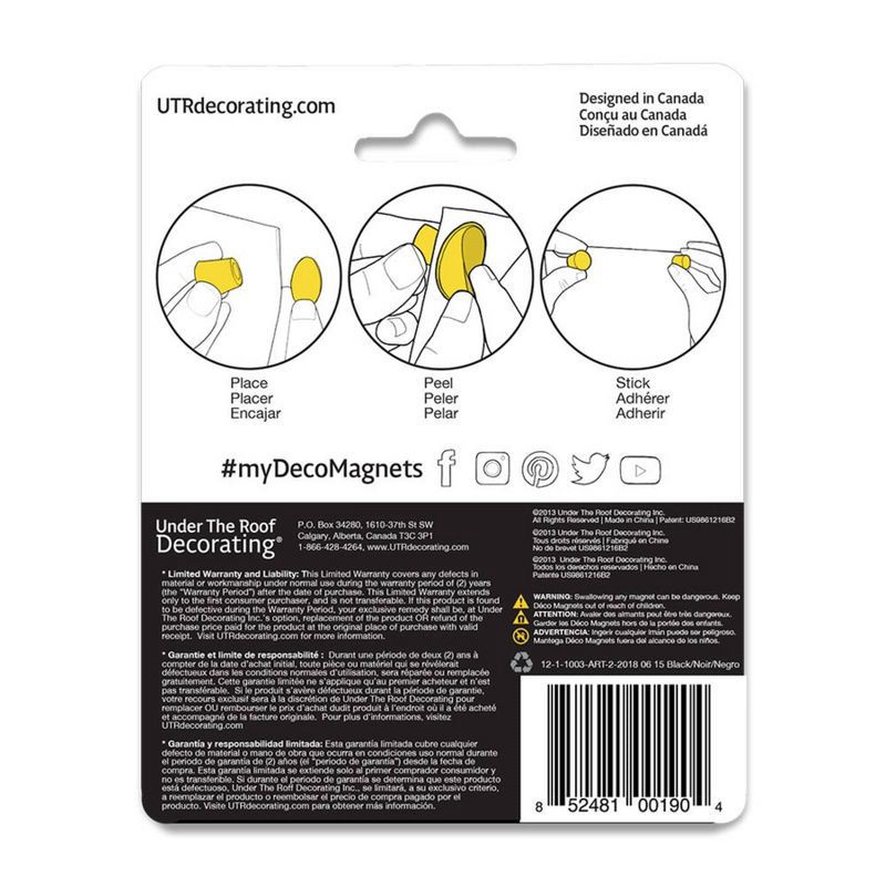 slide 2 of 9, Under the Roof Decorating Magnets 4ct Black, 4 ct